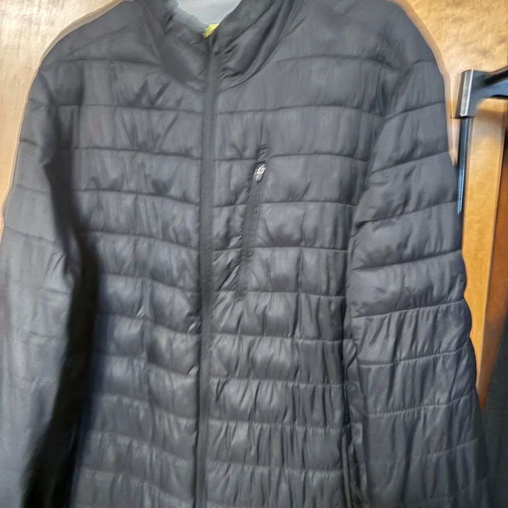 Men's Black Quilted Lightweight Puffer Jacket Large Xersion - Picture 2 of 5